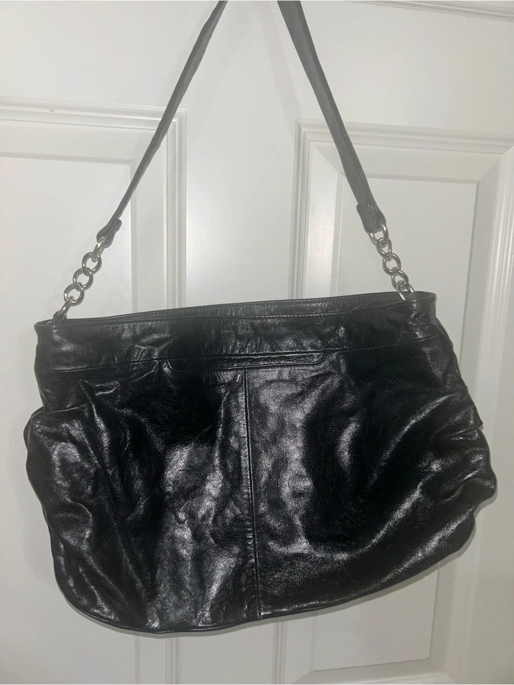 Hobo bagBlack Leather Shoulder Bag - Unbranded